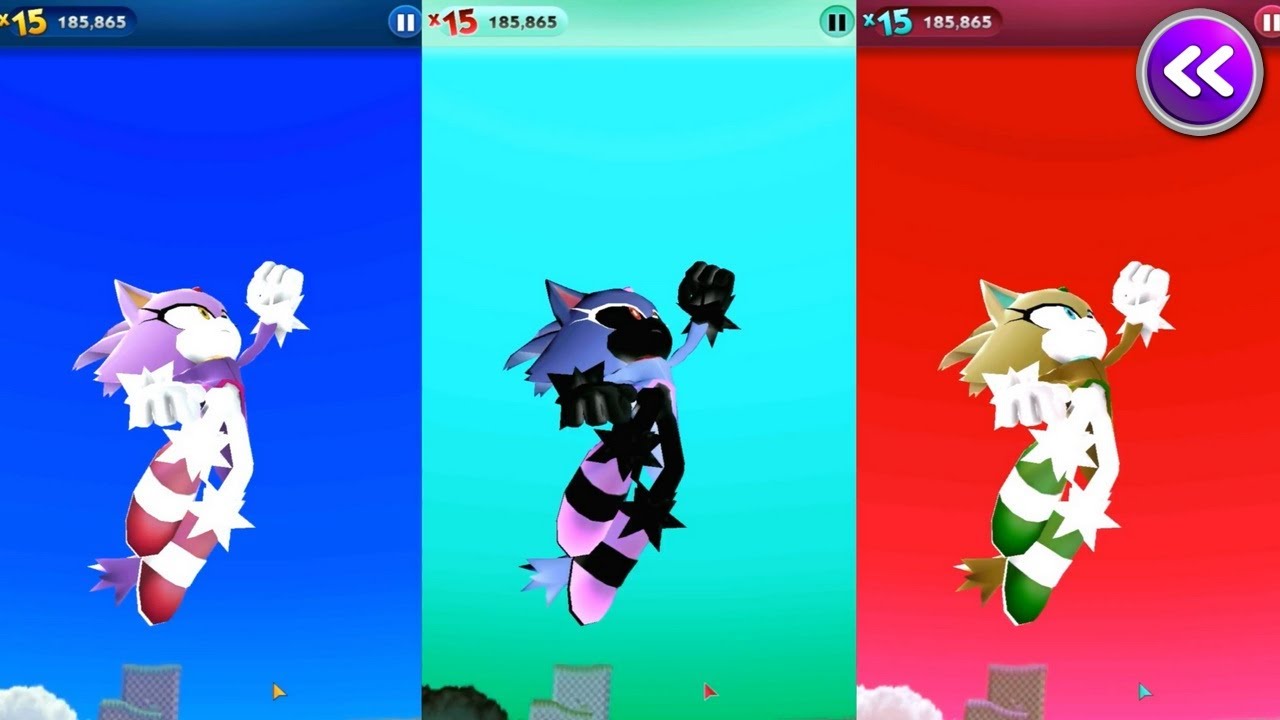 Sonic Dash - Blaze the Cat - Reverse Invert Colors Part 352