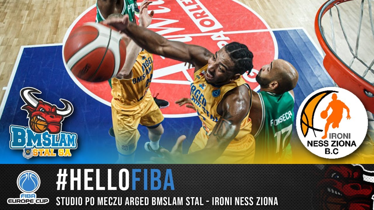 #HelloFIBA Studio po meczu ARGED BMSLAM Stal - Ironi Ness Ziona