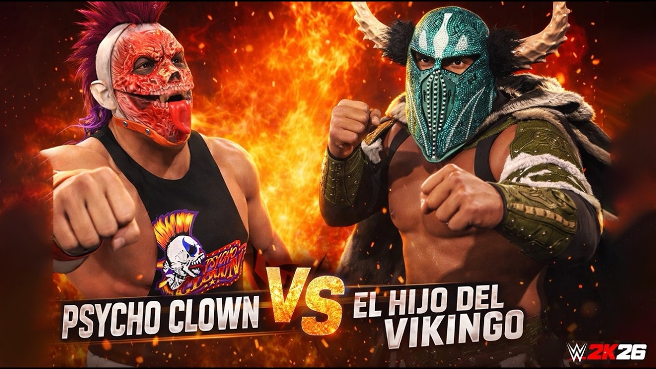 WWE 2K26 - PSYCHO CLOWN VS. EL HIJO DE VIKINGO