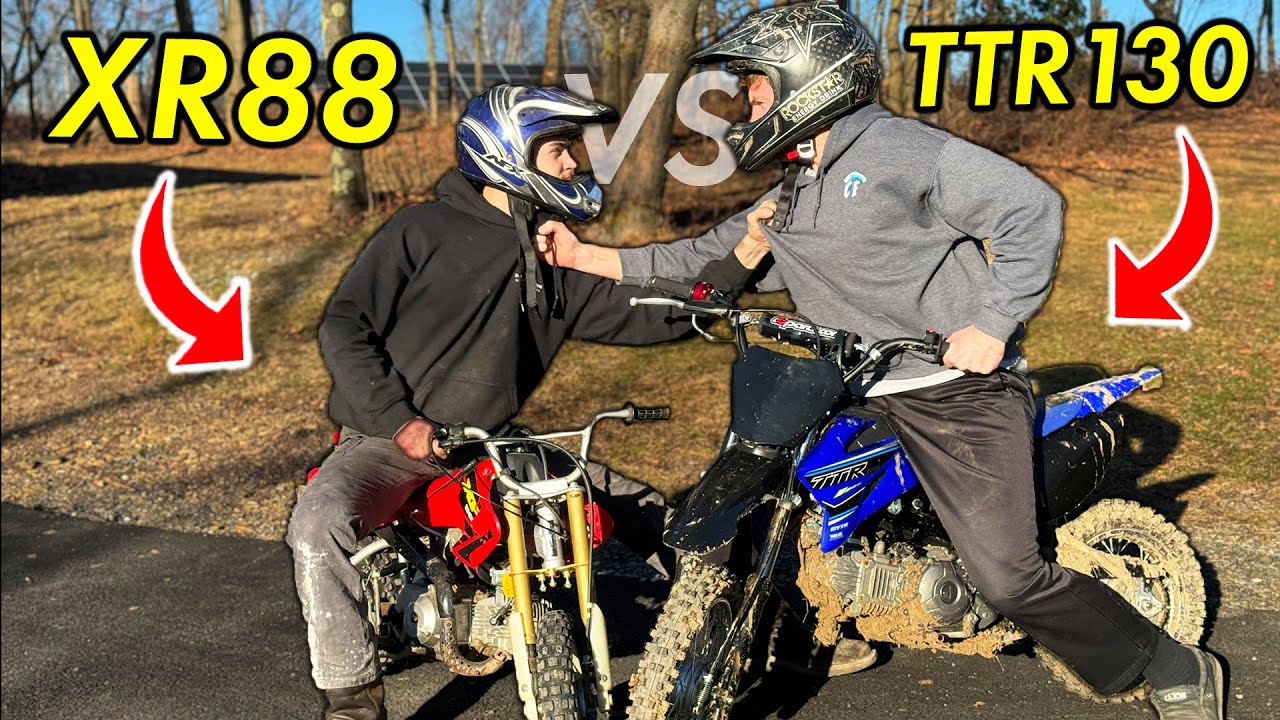 XR88 против TTR130. Какой мотоцикл с большим диаметром цилиндра быстрее?