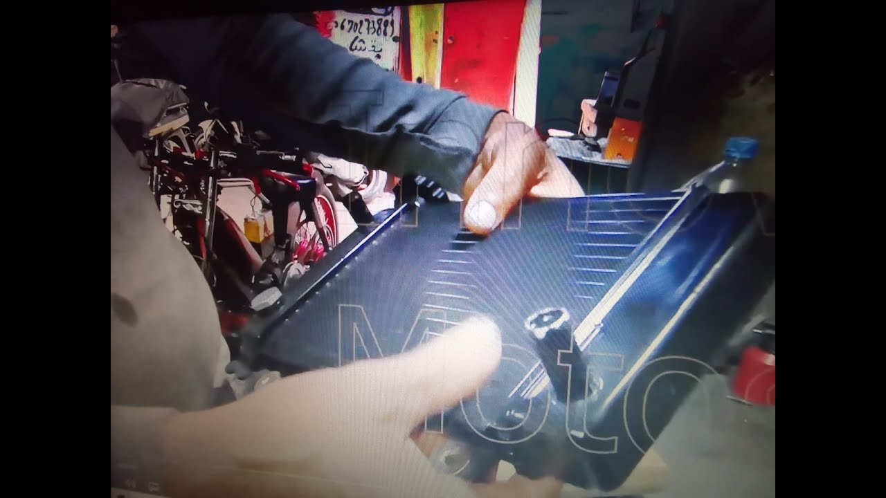 Modification radiateur 103 pour moteur hybride #2fast 100cc