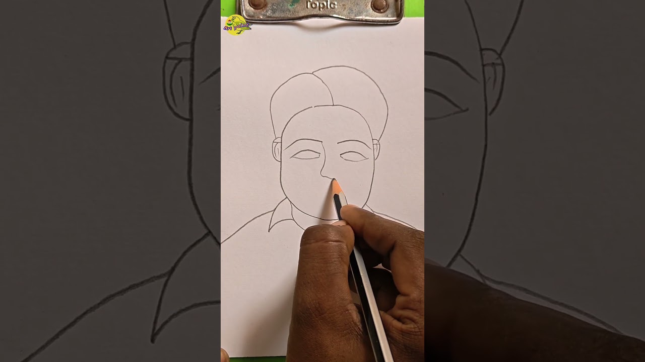 Very easy face drawing simple outline 