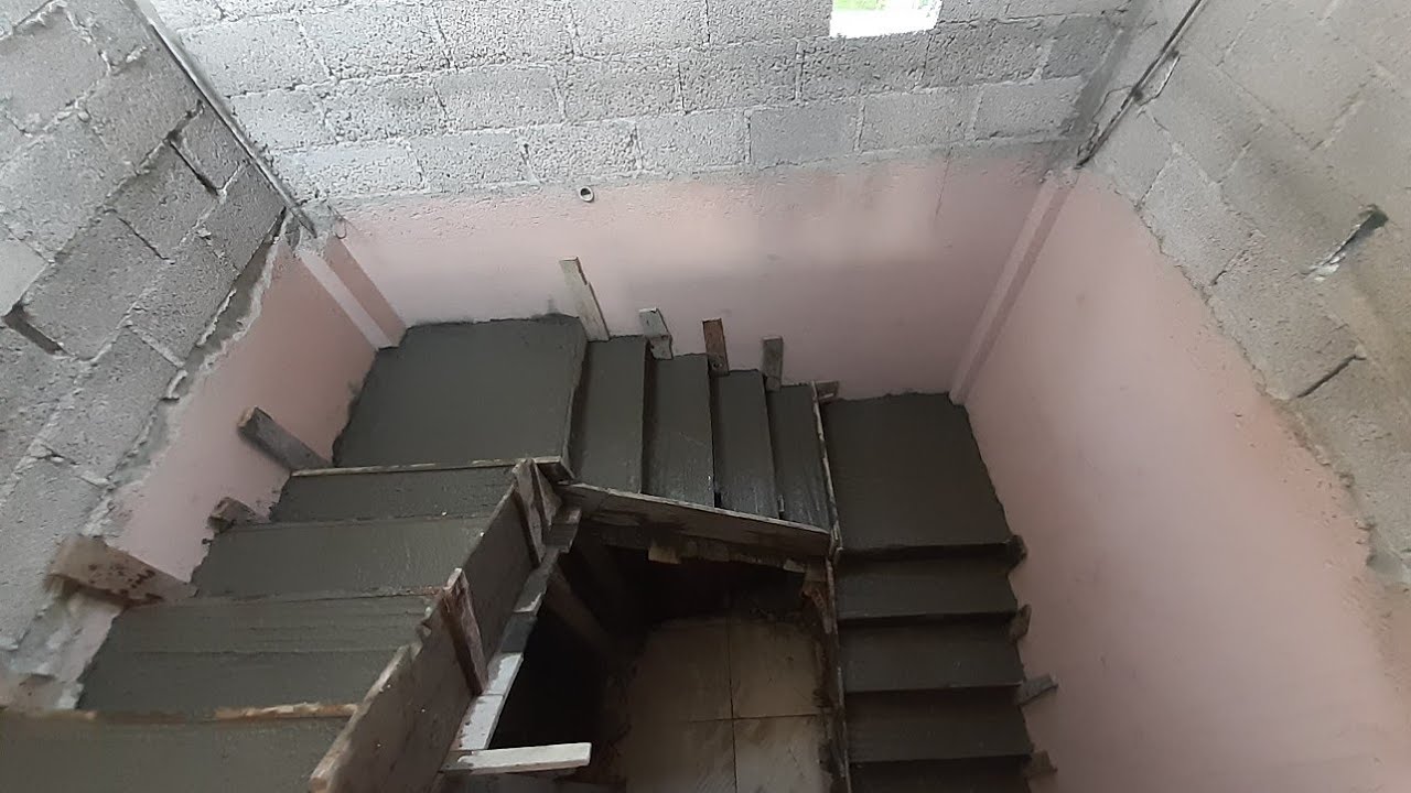 escalera d concreto en u con 2 descansos