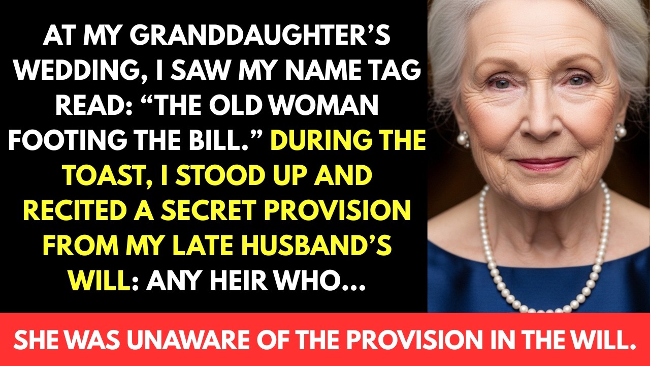 At my granddaughter’s wedding, my place card read: “The elderly sponsor footing the entire bill.”