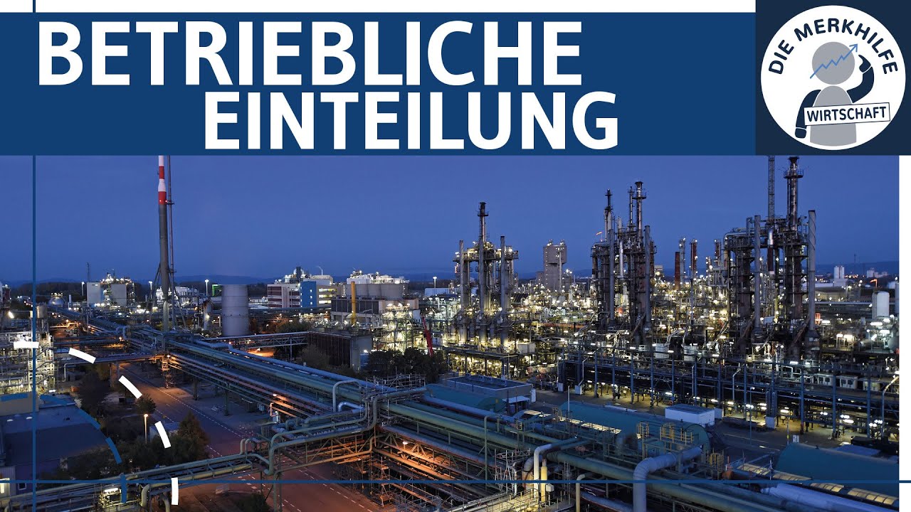 Betriebliche Einteilung / Betriebseinteilung - nach Ziel, Leistung, Branche / Zweig, Gr&ouml;&szlig;e - Umwelt