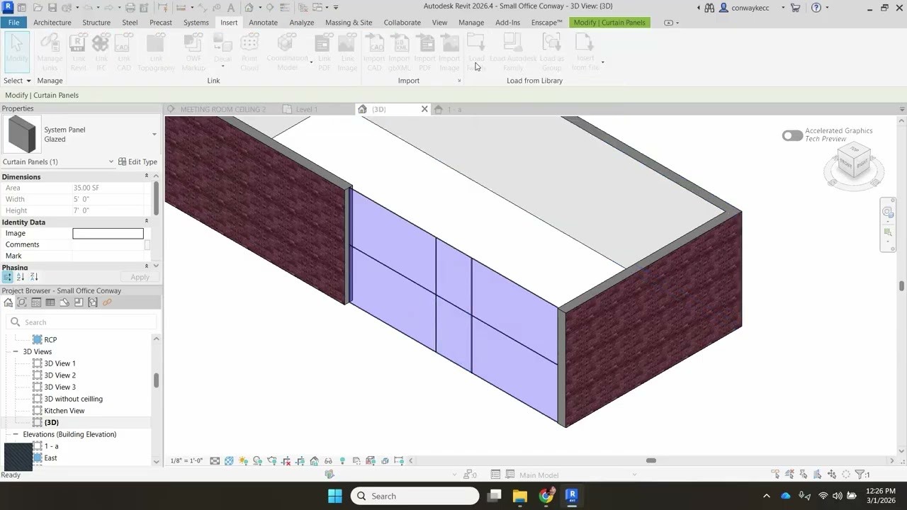 Revit - Glass Walls and Doors 2026