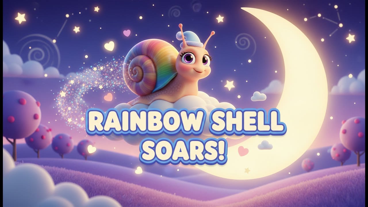 Shelly Snail's Dream: A Rainbow Shell Soars