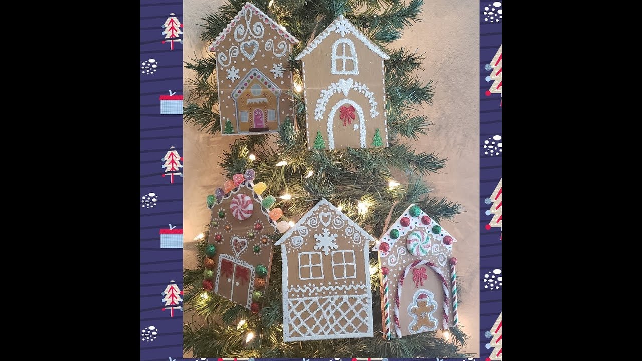 DIY Dollar tree gingerbread house  ornaments