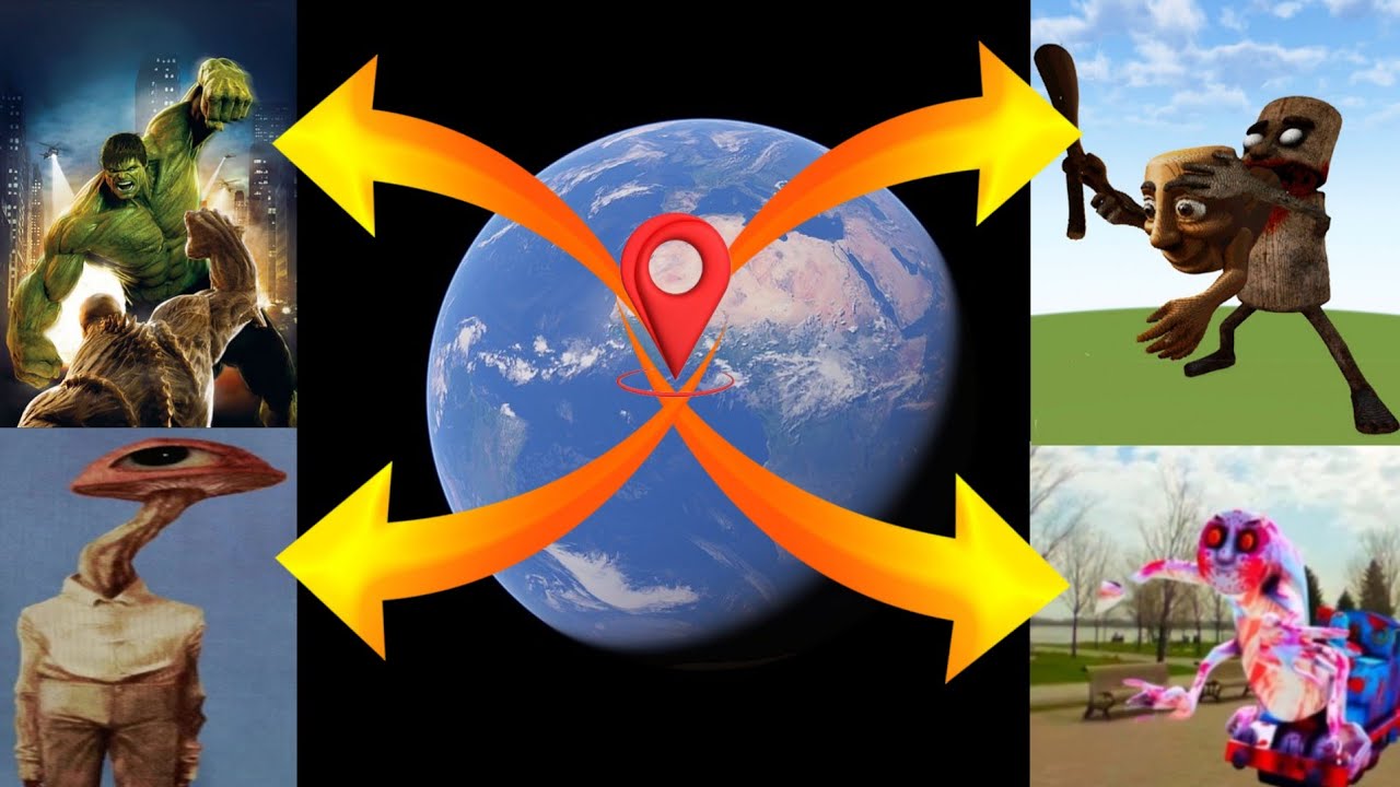 I Found halk monster and Doctor Nowhere Man Vs Monster sahur and Thomas🤯#earth#maps#growthlocation17