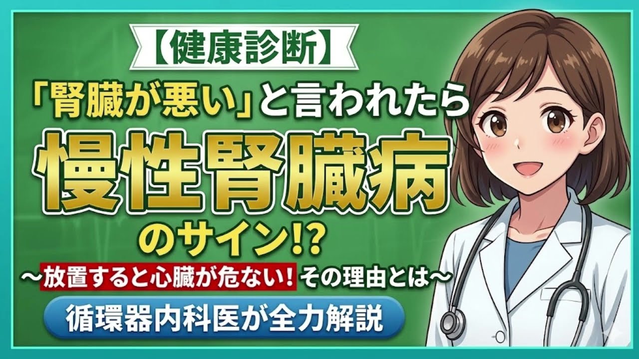 【腎臓病】「腎臓が悪い」と言われたら 慢性腎臓病のサイン⁉～放置すると心臓が危ない理由とは～