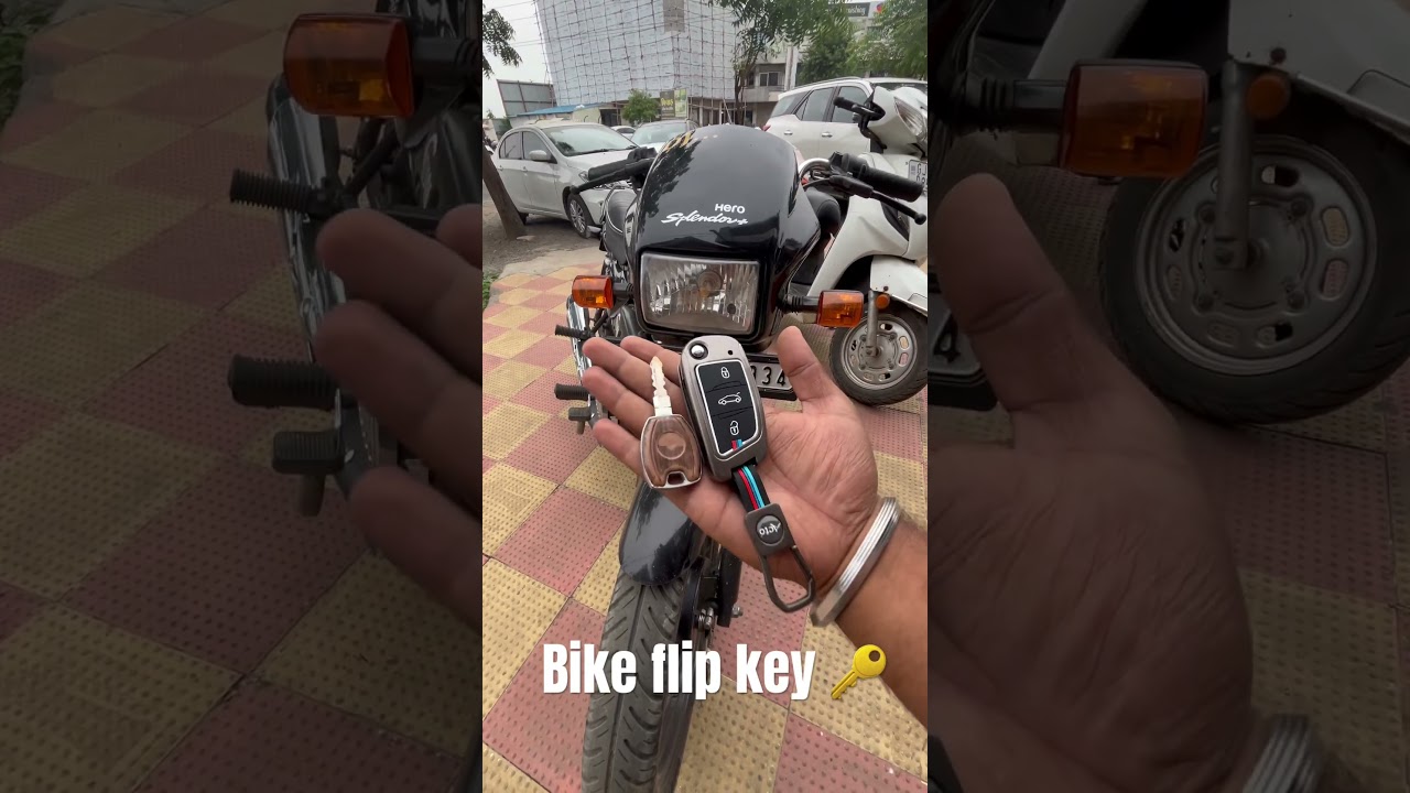 Bike flip key 🔑#bikelover #bike #hero #splendor #modified #flipkey #keychain #trending #viralvideo