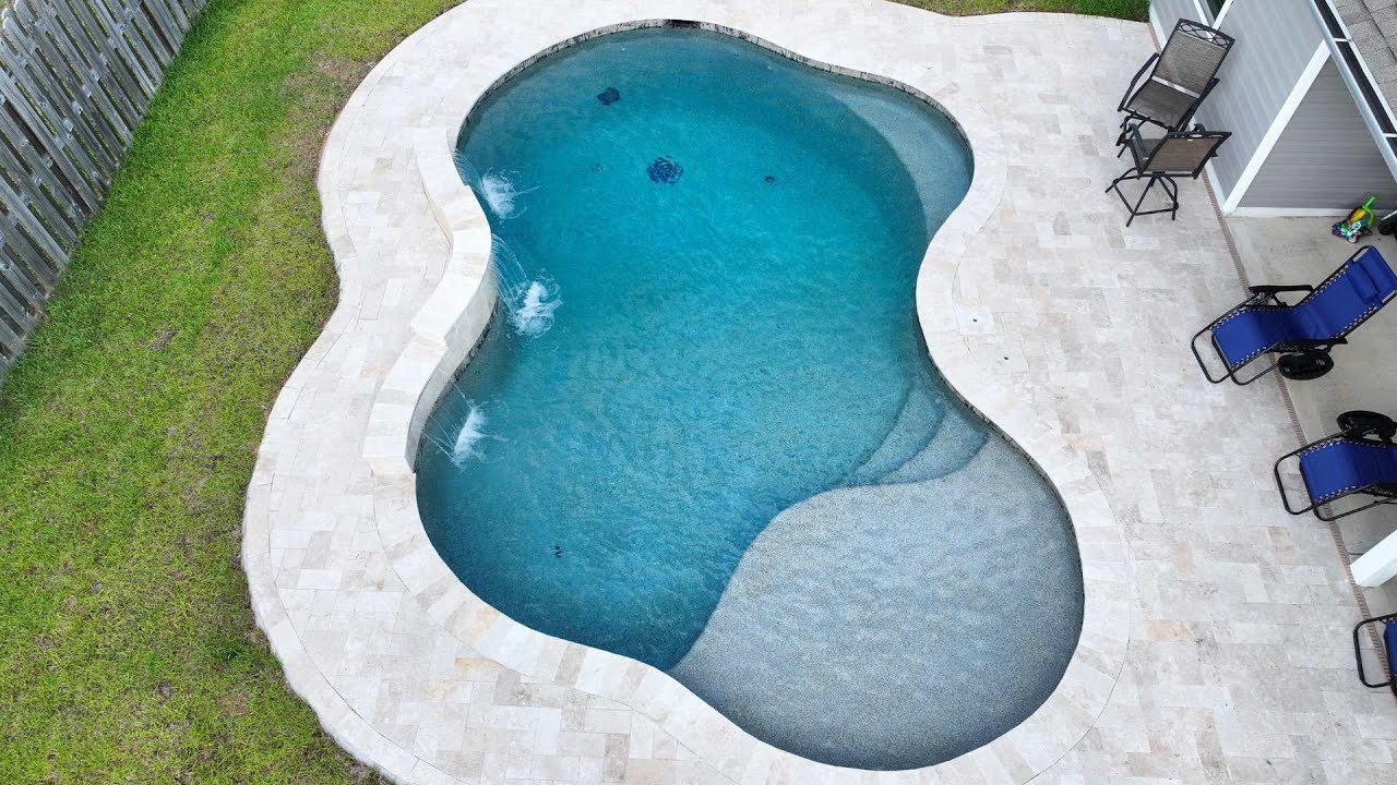 Inground Swimming Pool with Tanning Ledge | Perfect Pool Design for Small Backyards!