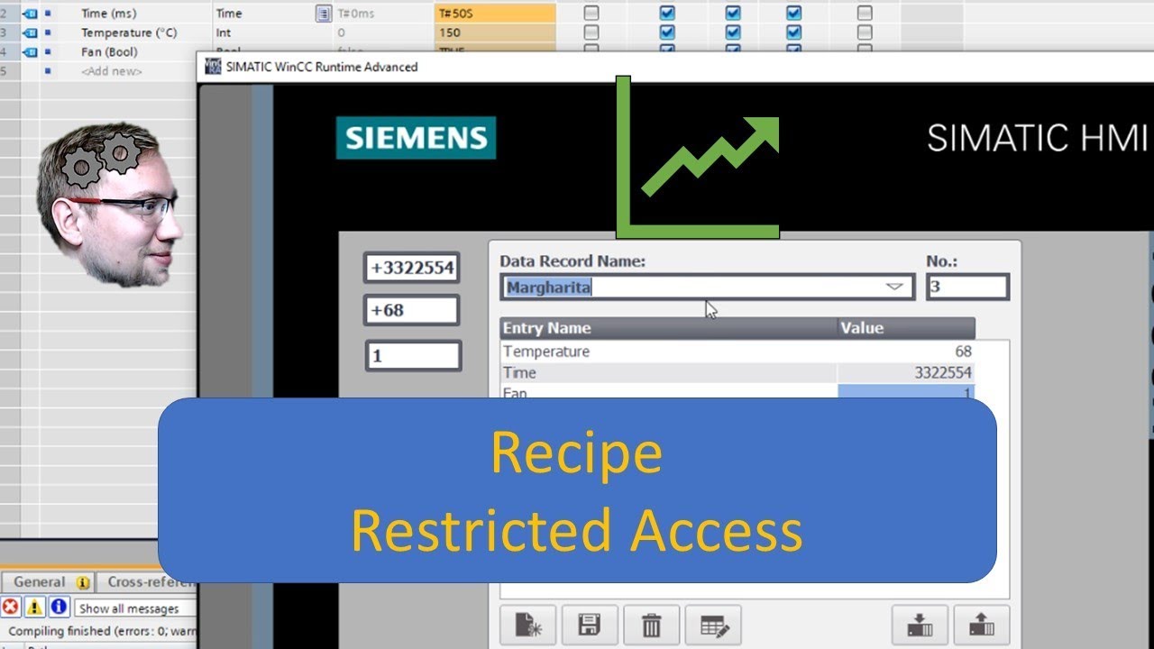 TIA Portal: Recipe Handling with HMI/TP - Restricting Operator Inputs