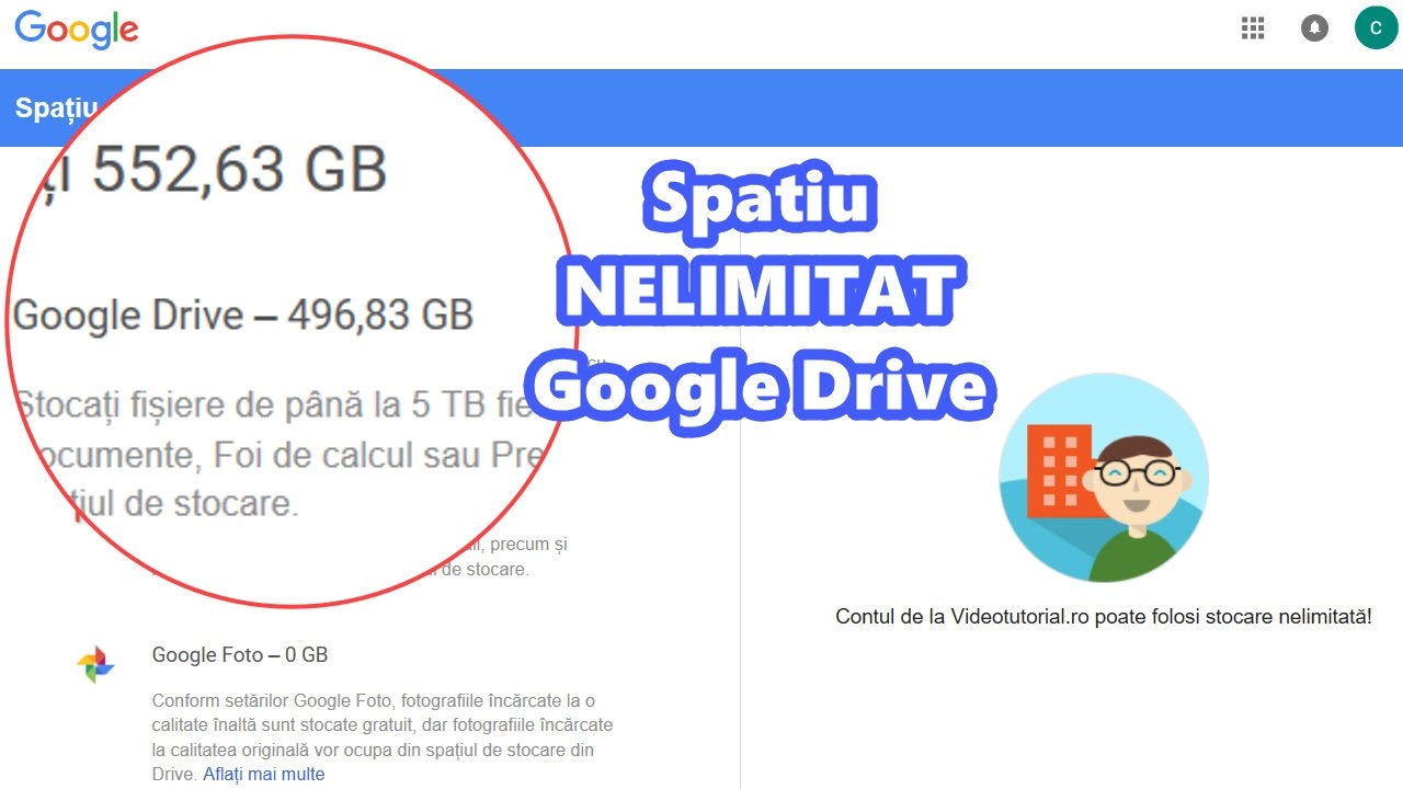 Spatiu de stocare NELIMITAT pe Google Drive
