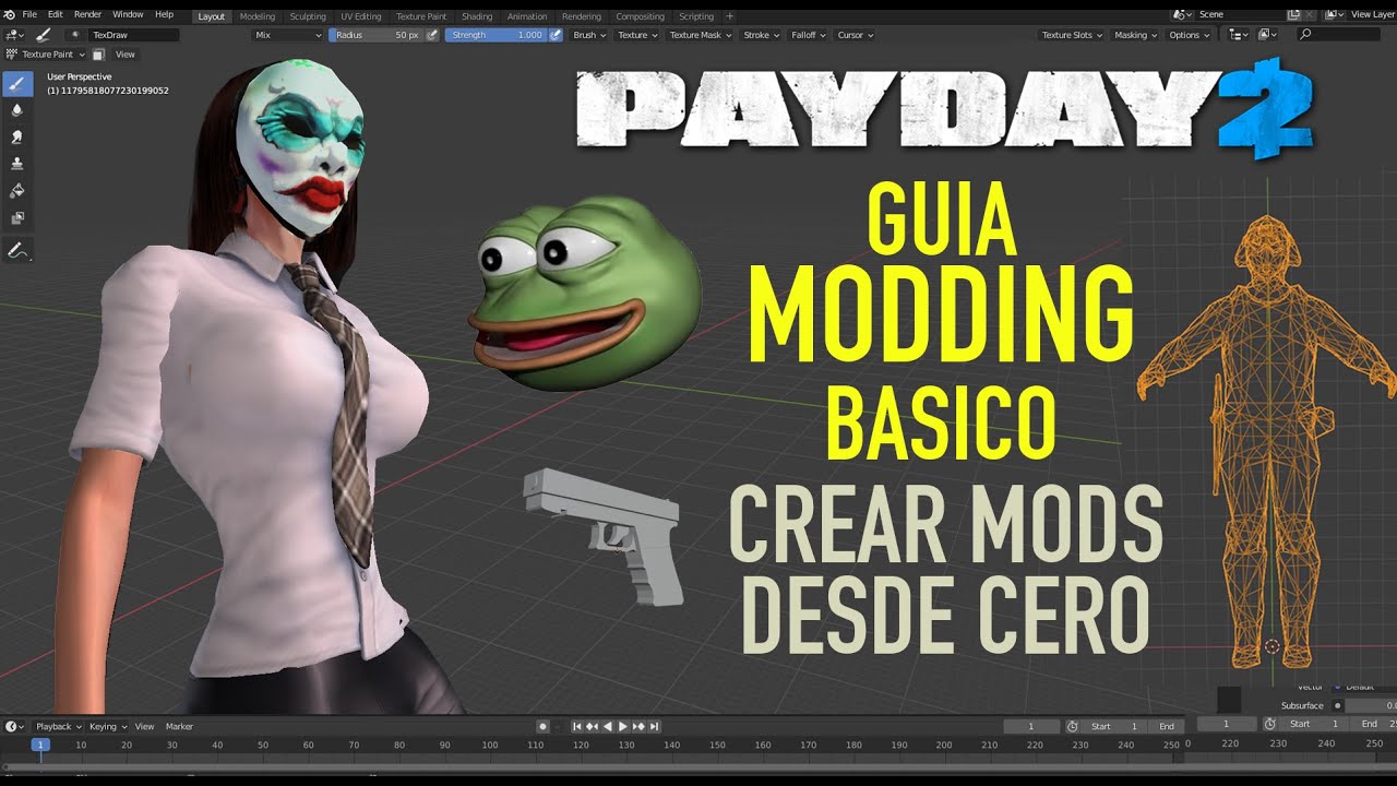 PAYDAY 2: Mega Tutorial: APRENDE A CREAR MODS 🔨 Texturas, Modelos, Sonidos, etc