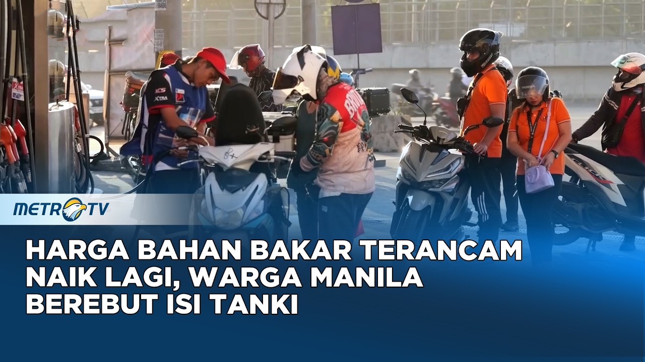 Antrean Panjang di SPBU Manila: Warga Khawatirkan Kenaikan Harga Bahan Bakar