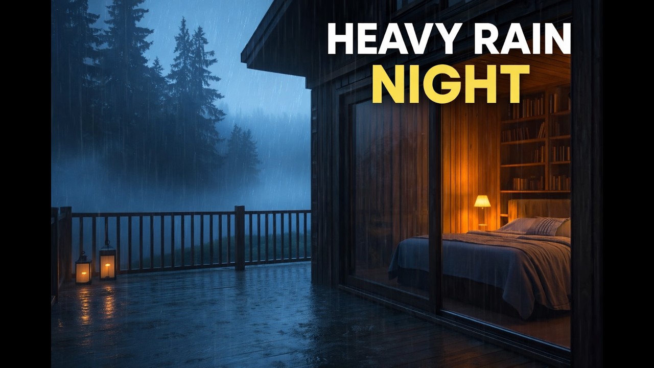 Peaceful Rain Around a Woodland Cabin 🌧️ Fall Asleep in Minutes