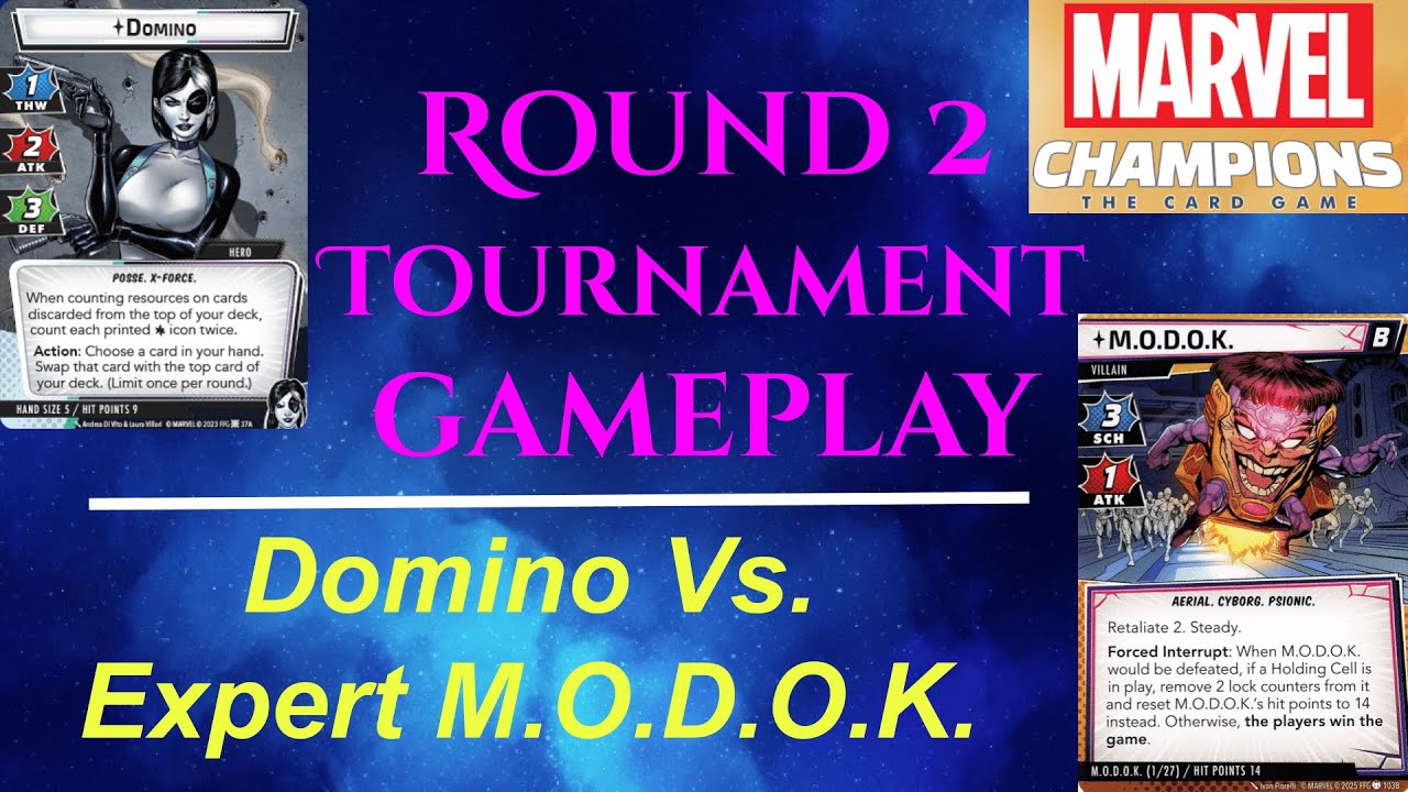 Round 2 Game 1 Limited Environment Gameplay | Leadership Domino Vs. M.O.D.O.K. | Marvel Champions