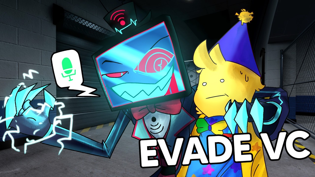 TROLLING AS VOX IN EVADE VC | Roblox Evade VC Funny Moments