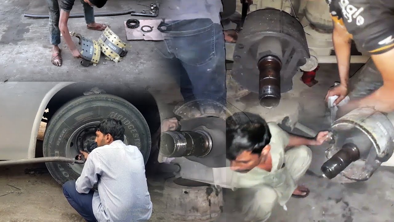 Daewoo Bus Rear Tire BRAKE PADS Changing | The Mechanics