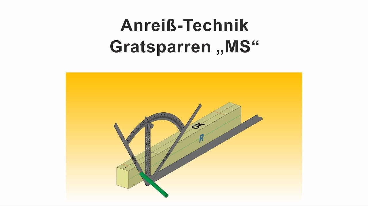 Anreißen Gratsparren - ein Urlot