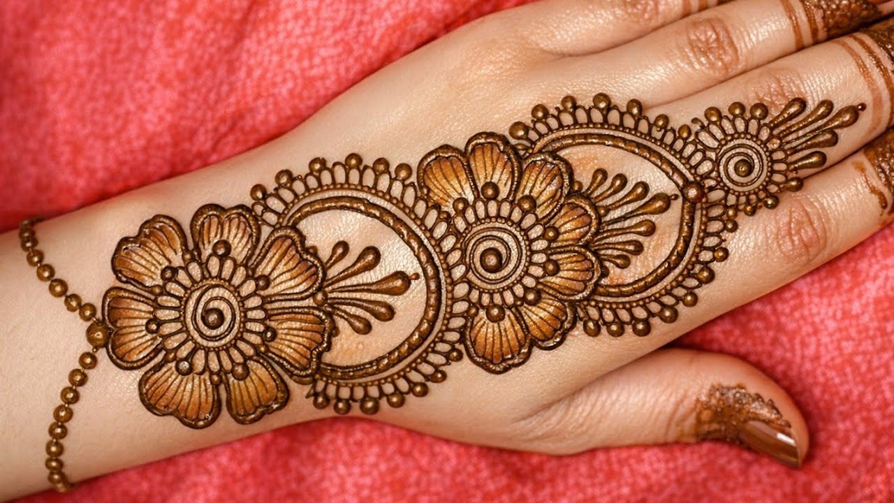 Very simple unique style mehndi design for back hand|new easy mehndi design 2025 | mehandi designs
