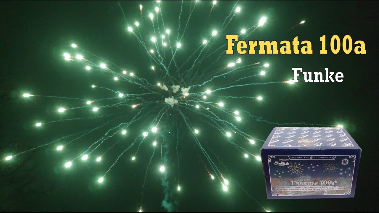 Fermata 100a | Bizar goede salutes in salvo's met felle kleuren afwisseling | Funke | 100 shots 1,2