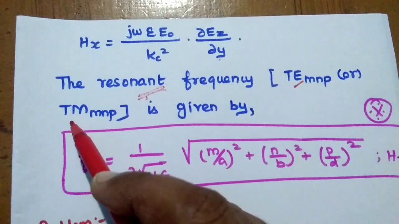 Waveguide Resonators - Rectangular Cavity Resonators - Circular Cavity Resonators