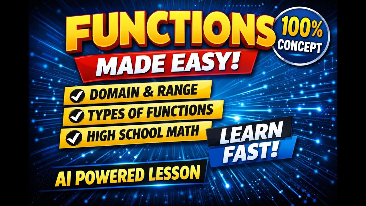 Functions Explained Simply | Domain, Range & Types | High School Math Made Easy | The Thinkers 1729