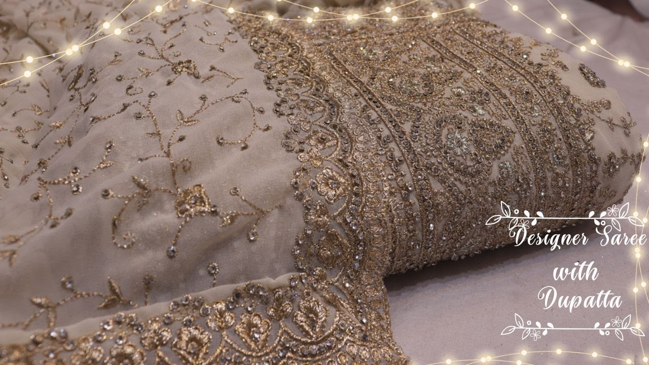 ARNG-4076 &ldquo;The Ceramic White&rdquo; Vol 17 Premium Designer Saree||Georgette Fabric||Crystals||Zari
