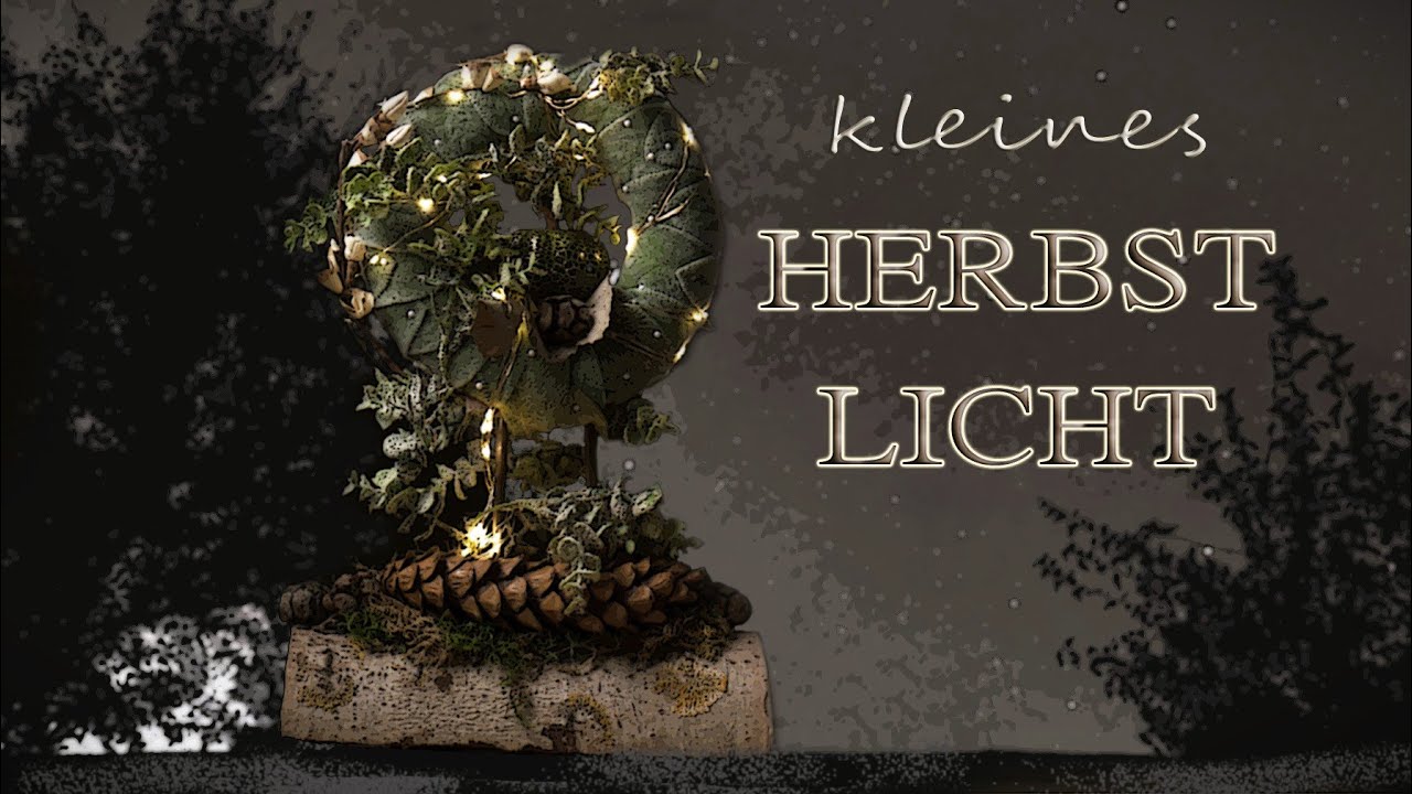 Lichtvolle NATUR DEKO Idee zum selber machen | Kleines Herbstlicht