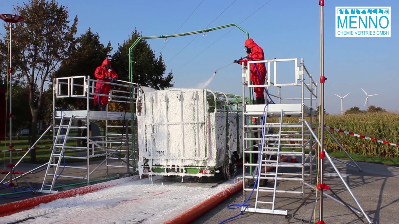 mobile Desinfektionsschleuse mit Schaumapplikation und Hygienedokumentation
