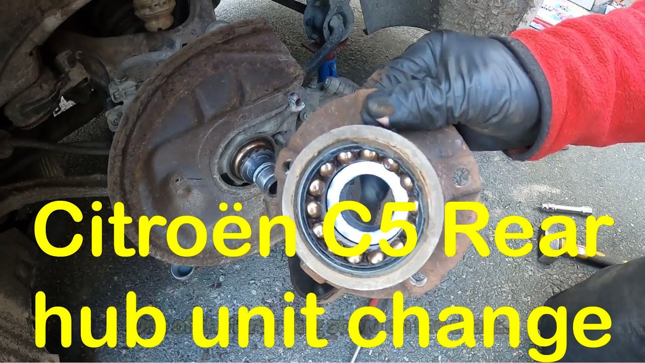 Change rear wheel bearing on Citroen C5 / Hjullagerbyte (hub) bak på Citroën C5