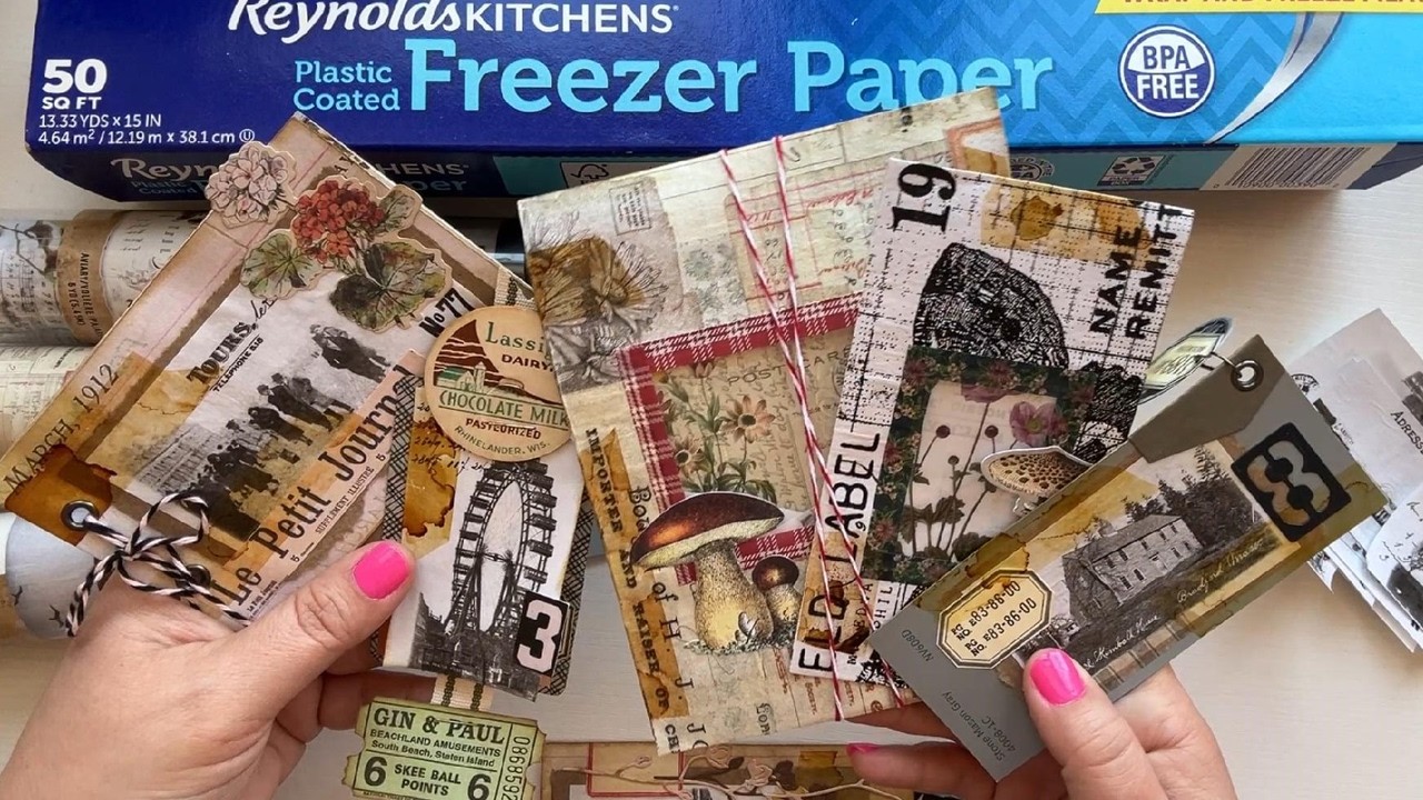 FREEZER PAPER FOR THE WIN! Turn Your Paper Scraps and Collage Paper into GORGEOUS EPHEMERA! So EASY!