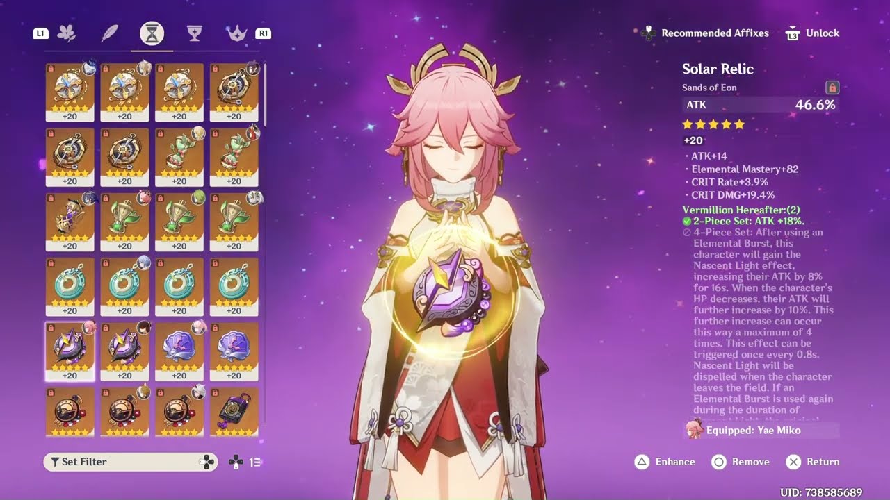 Yae Miko C0 vs C2 - Genshin Impact