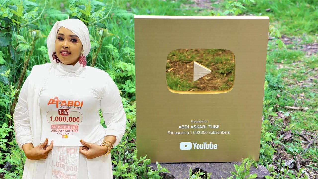 1 Million Subscriber YouTube Gold Play Button Unboxing | ABDIASKARITUBE