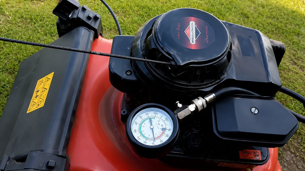 👉🔧🔥💨 Klasszikus Briggs & Stratton 3.5 HP Indítás, Hang , Teljesítmény! 💥🌿 24 Éves fűnyíró  Gép Teszt