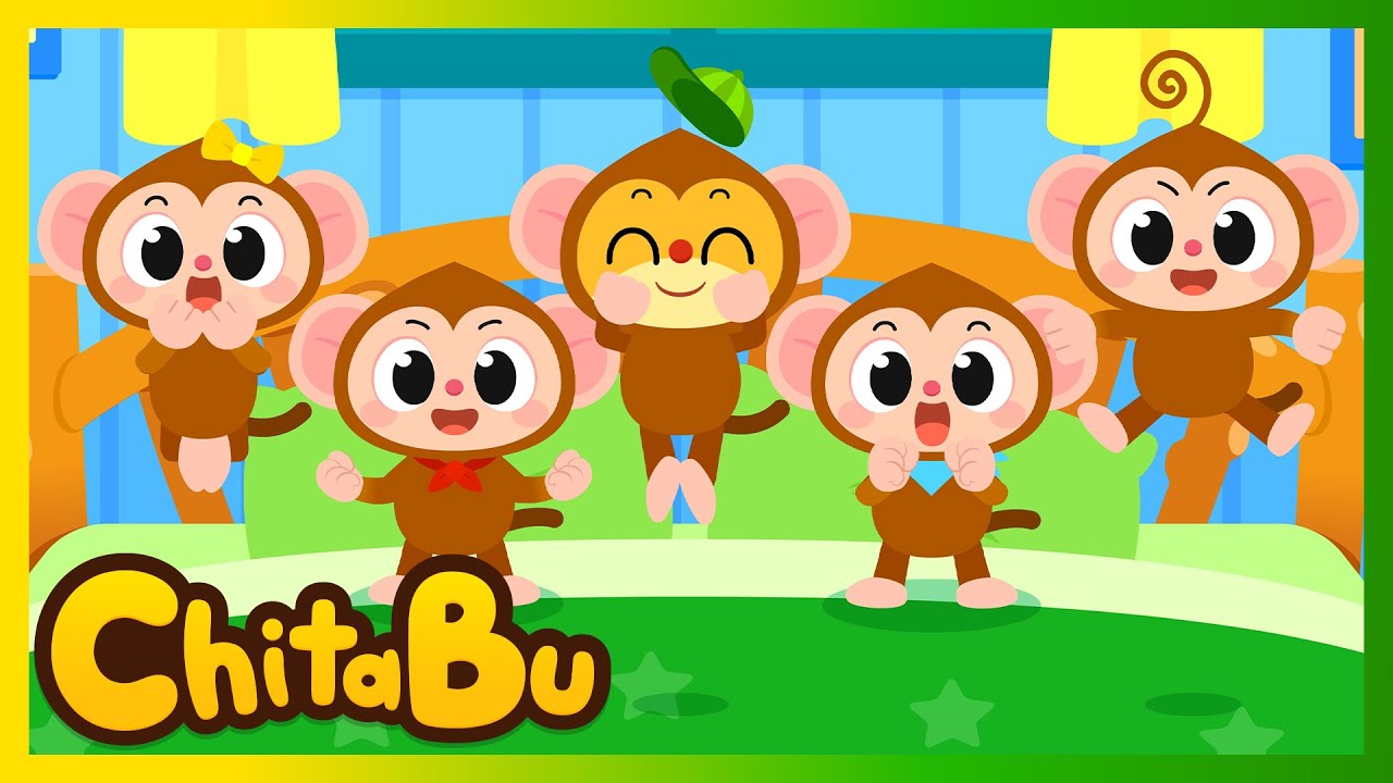 🐒🐵 Os Cinco Macaquinhos, Encontrando a Cauda e Mais! | Cantigas & Músicas Infantis | #ChitaBu