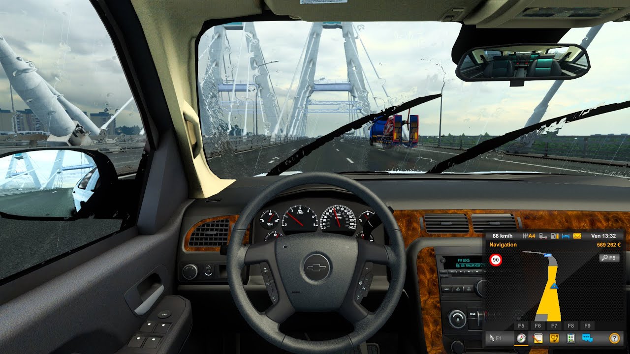 Euro Truck Simulator 2 - Chevrolet Tahoe - Rainy Weather