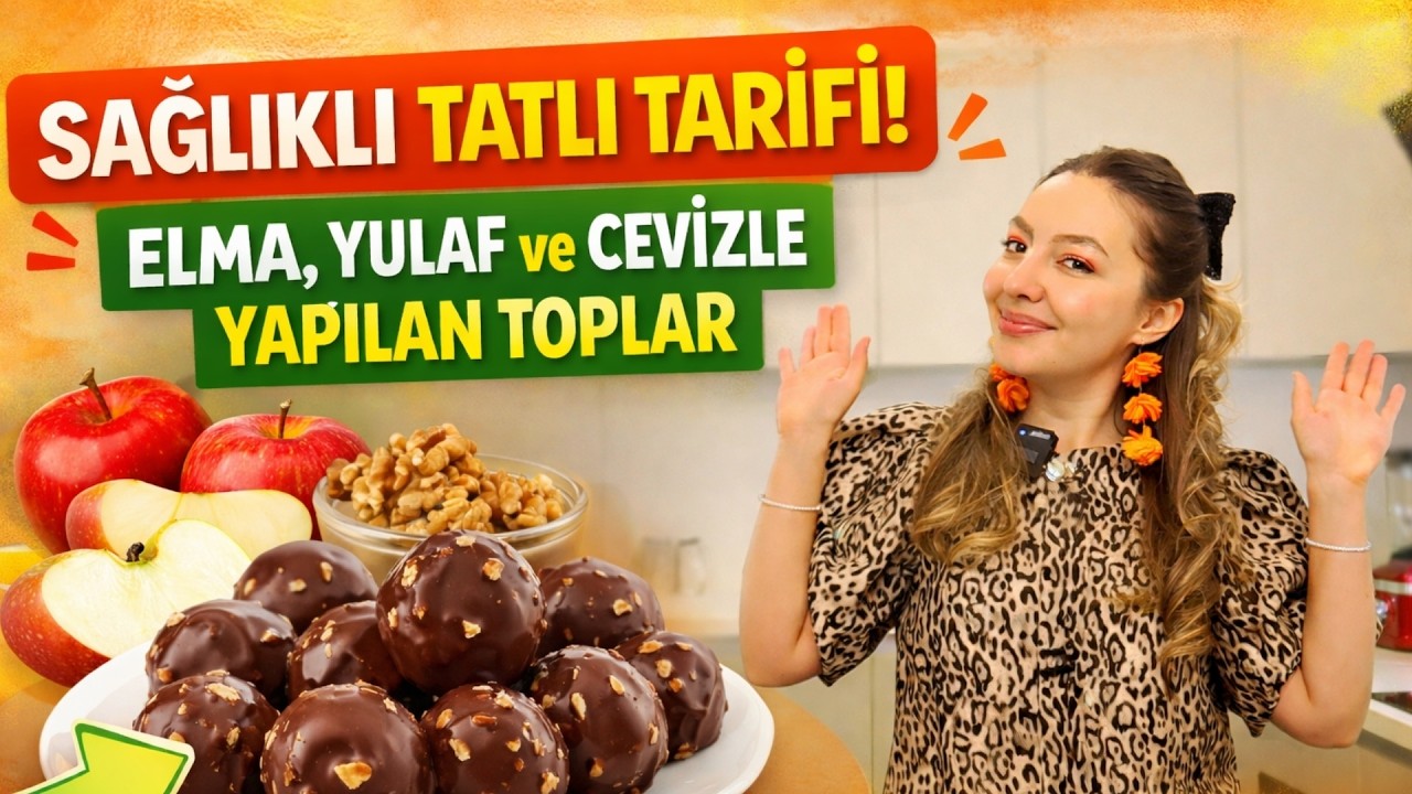 Sağlıklı Tatlı Tarifi! Elma, Yulaf ve Cevizle Yapılan Toplar