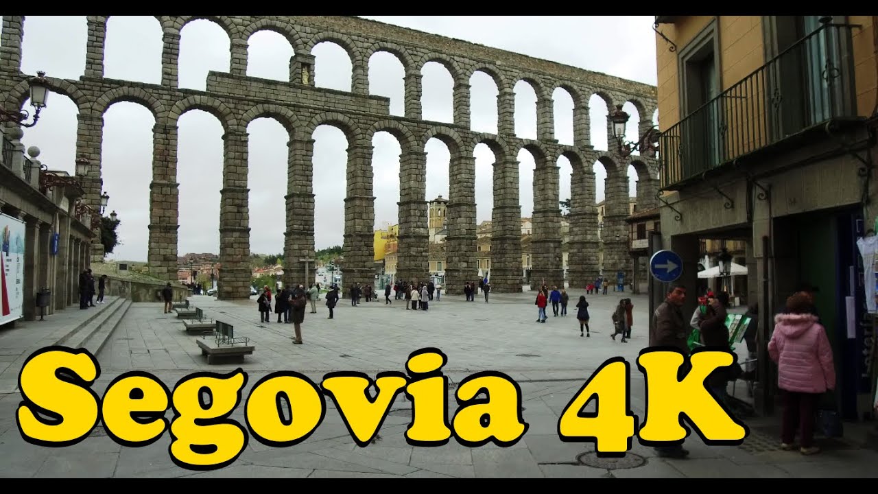 Walk around Segovia Spain. [4K]