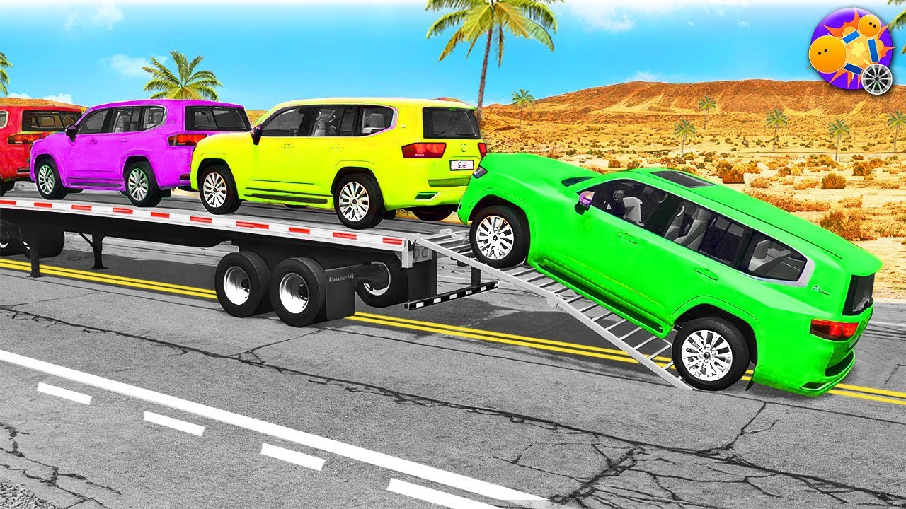 Cars and Trucks vs Speed Bumps – Satisfying Crash Physics (BeamNG.Drive) #13