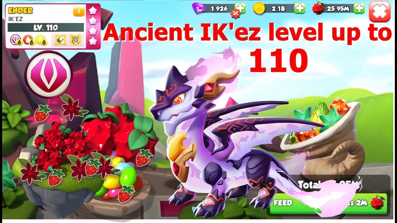 Ancient IK'ez level up to 110 with 8 star-Dragon Mania Legends | Marine Dragon Cake Craze  | DML