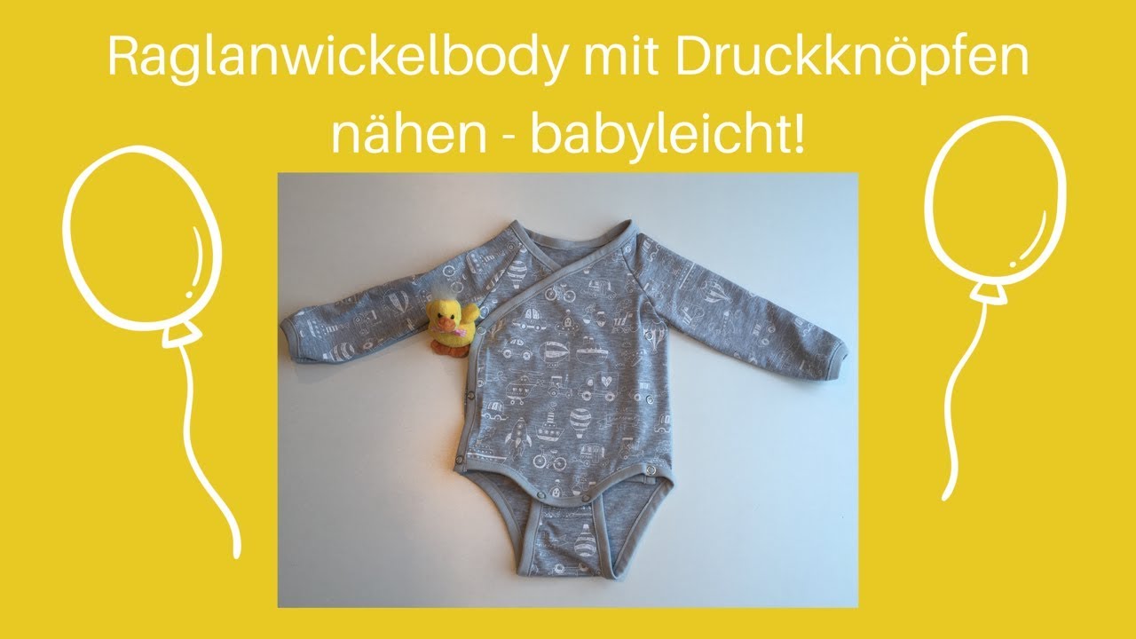 Raglanwickelbody mit Druckknöpfen nähen - babyleicht