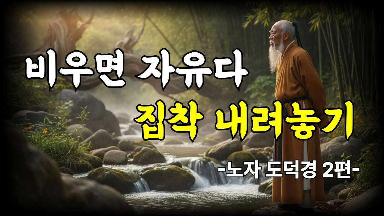 노자 도덕경 2편: 비우면 자유가 온다—자식·인간관계·노후 불안 내려놓는 법
