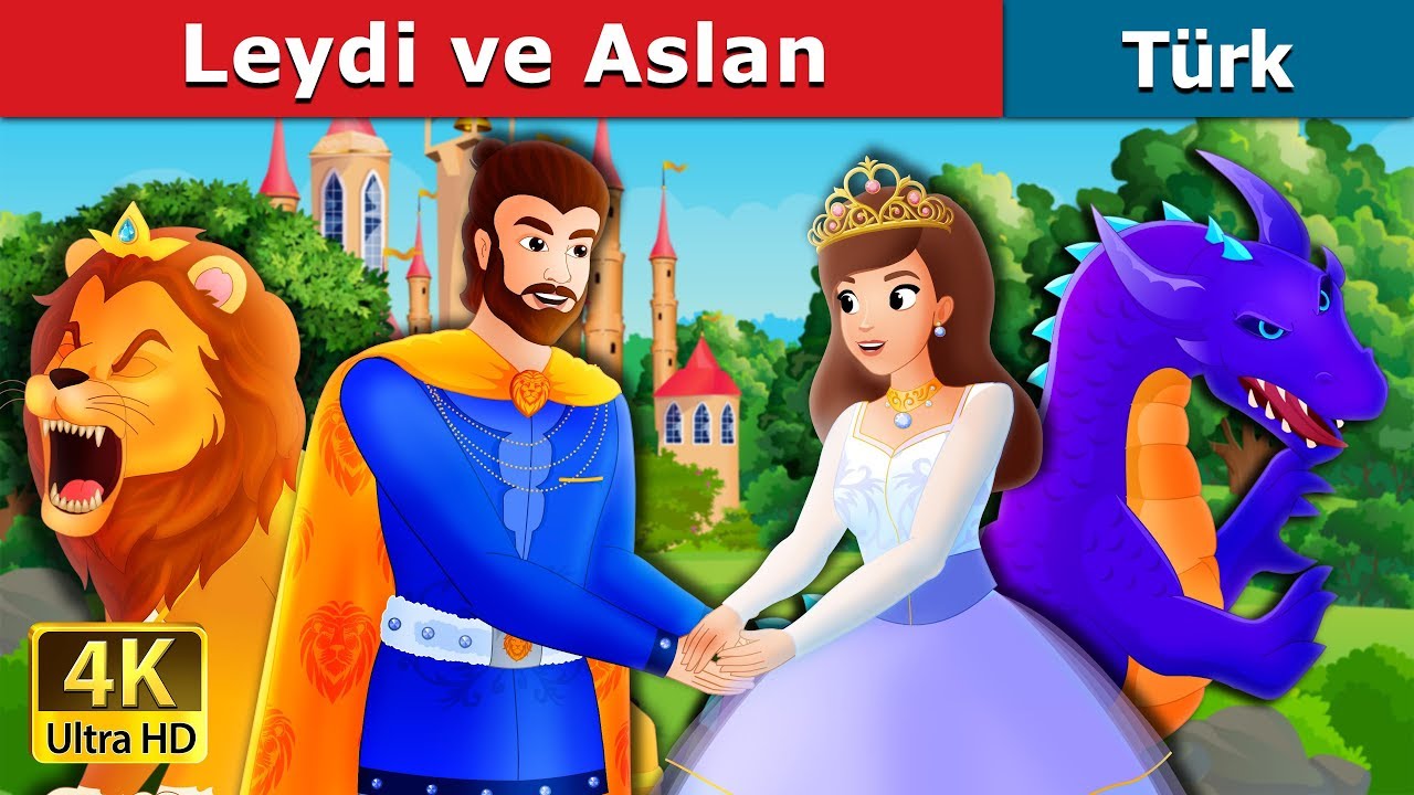Leydi ve Aslan | The Lady and The Lion Story in Turkish | Turkish Fairy Tales