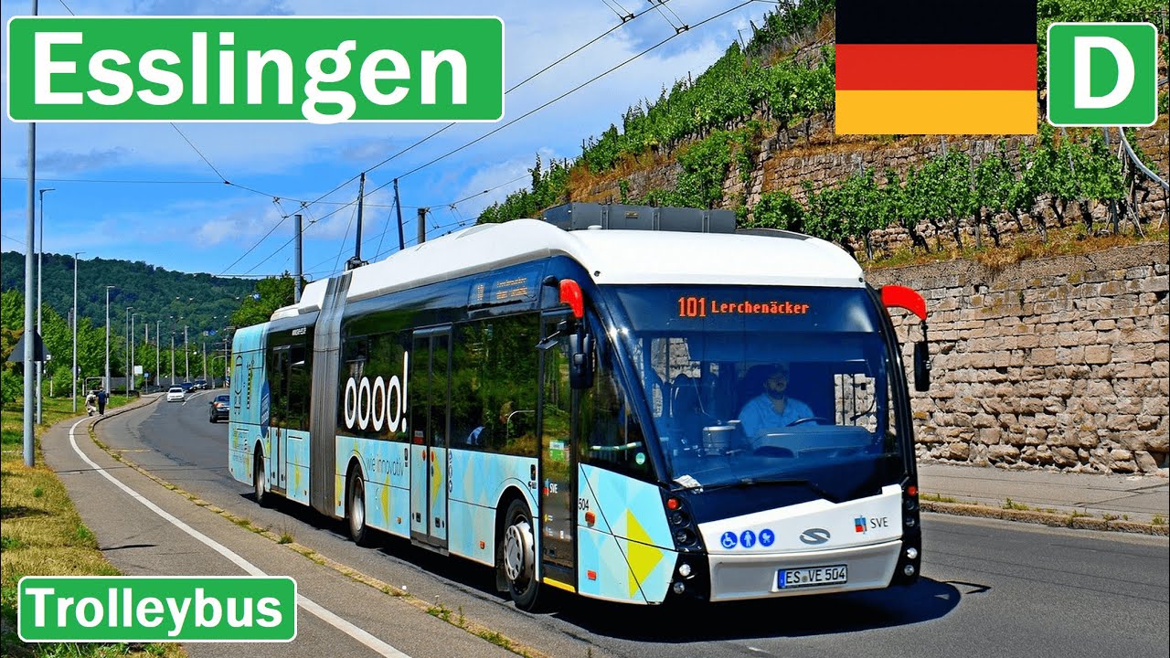 🇩🇪 ESSLINGEN TROLLEYBUS 2023 | O-bus Esslingen【4K】