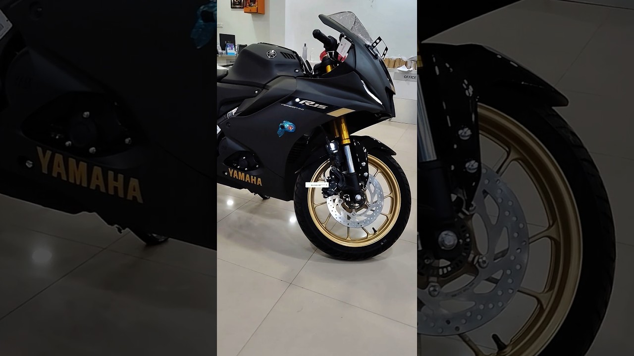 Killer look 😍 Presented ✨ New 2026 Dark night colour Yamaha R15 v4 #bike #black #yamaha #r15v4