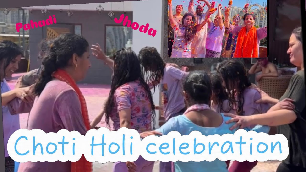 Choti Holi celebration 🍝🥰🤹🏻‍♀️🎊🎨