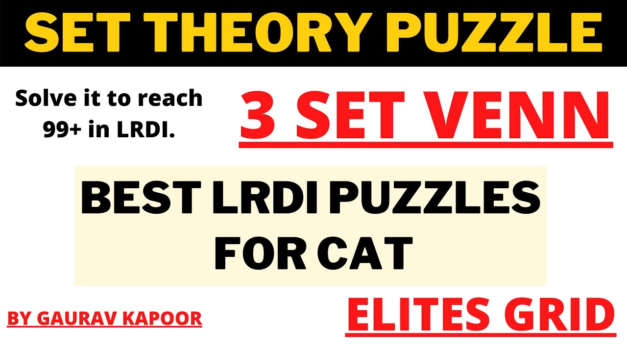 Set theory based LRDI puzzle | 3 set venn diagram | Best of the puzzles for CAT